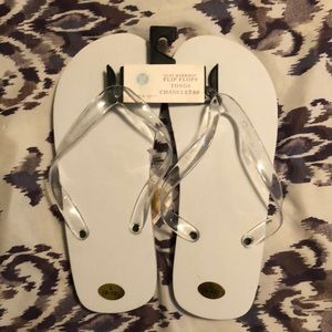 Bridal flip flops “Just married” size 9/10